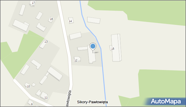 Sikory-Pawłowięta, Sikory-Pawłowięta, 15, mapa Sikory-Pawłowięta