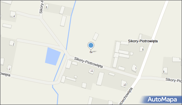 Sikory-Piotrowięta, Sikory-Piotrowięta, 6a, mapa Sikory-Piotrowięta