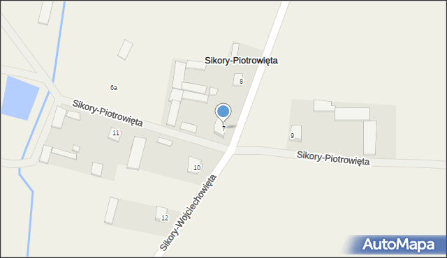 Sikory-Piotrowięta, Sikory-Piotrowięta, 7, mapa Sikory-Piotrowięta