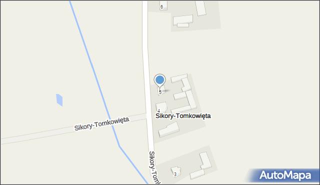 Sikory-Tomkowięta, Sikory-Tomkowięta, 5, mapa Sikory-Tomkowięta