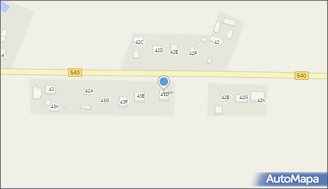 Sikórz, Sikórz, 43D, mapa Sikórz