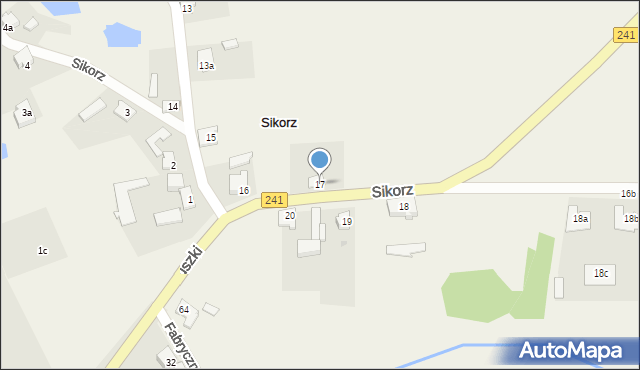 Sikorz, Sikorz, 17, mapa Sikorz