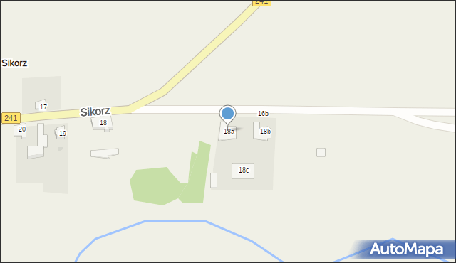 Sikorz, Sikorz, 18a, mapa Sikorz