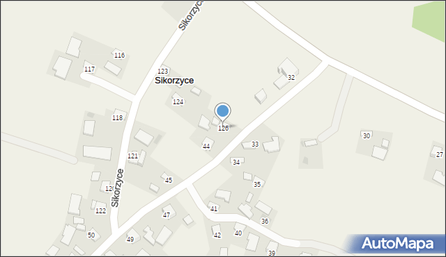 Sikorzyce, Sikorzyce, 126, mapa Sikorzyce