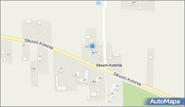 Sikucin-Kolonia, Sikucin-Kolonia, 16, mapa Sikucin-Kolonia