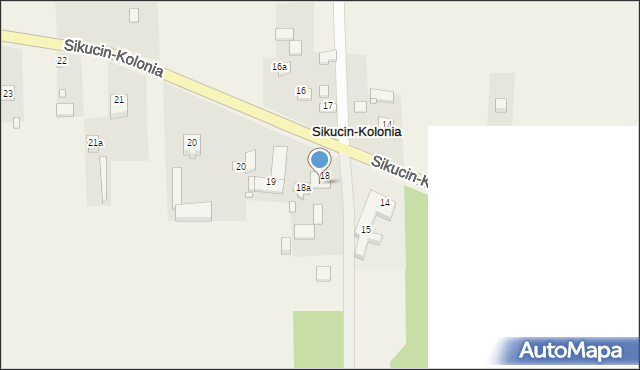 Sikucin-Kolonia, Sikucin-Kolonia, 18, mapa Sikucin-Kolonia
