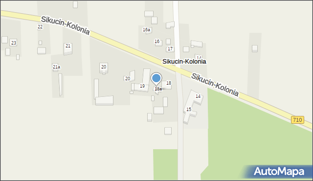 Sikucin-Kolonia, Sikucin-Kolonia, 18a, mapa Sikucin-Kolonia