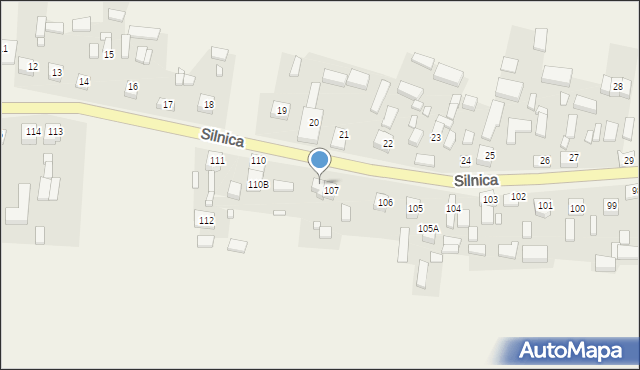 Silnica, Silnica, 108, mapa Silnica