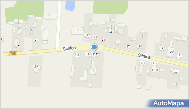 Silnica, Silnica, 113, mapa Silnica