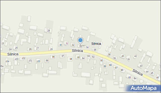 Silnica, Silnica, 33, mapa Silnica