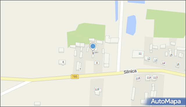 Silnica, Silnica, 8, mapa Silnica