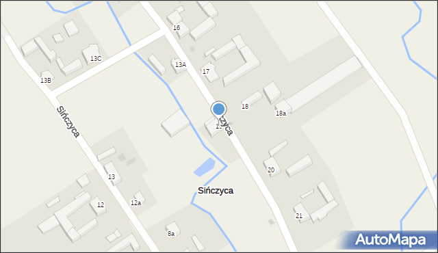 Sińczyca, Sińczyca, 19, mapa Sińczyca