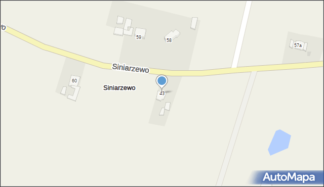 Siniarzewo, Siniarzewo, 43, mapa Siniarzewo