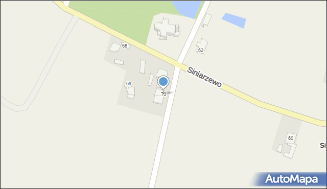 Siniarzewo, Siniarzewo, 70, mapa Siniarzewo