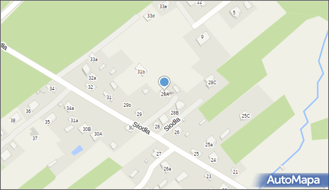 Siodła, Siodła, 29A, mapa Siodła