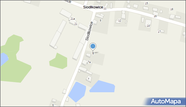 Siodłkowice, Siodłkowice, 8, mapa Siodłkowice