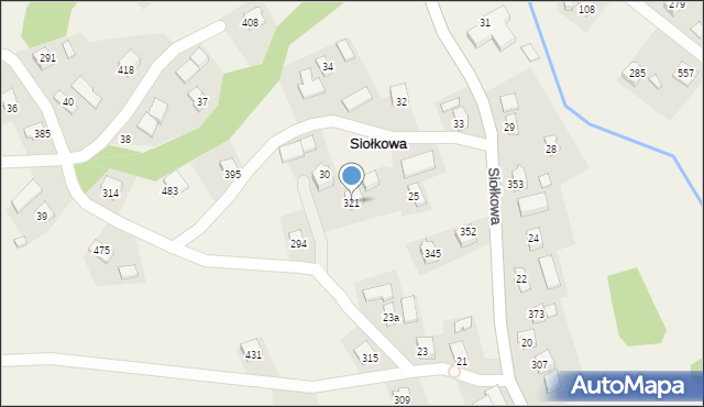 Siołkowa, Siołkowa, 321, mapa Siołkowa