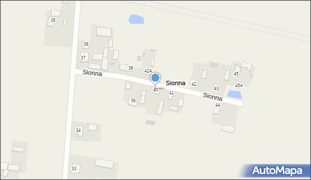 Sionna, Sionna, 40, mapa Sionna