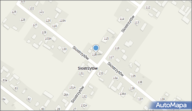 Siostrzytów, Siostrzytów, 118a, mapa Siostrzytów