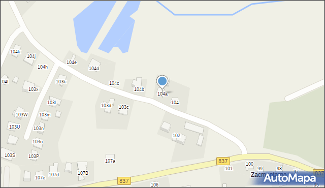 Sitaniec, Sitaniec, 104a, mapa Sitaniec