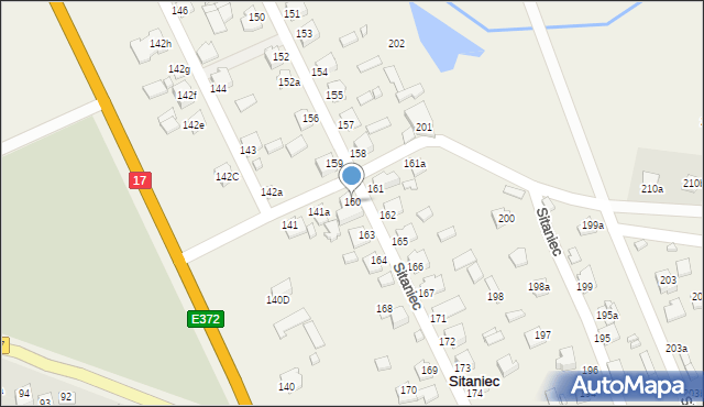 Sitaniec, Sitaniec, 160, mapa Sitaniec