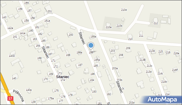 Sitaniec, Sitaniec, 199, mapa Sitaniec