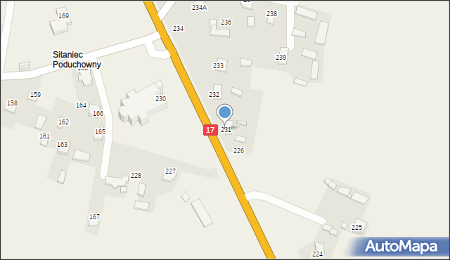 Sitaniec, Sitaniec, 231, mapa Sitaniec