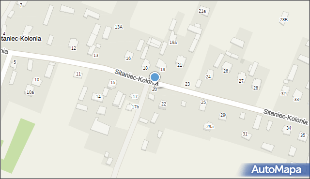 Sitaniec-Kolonia, Sitaniec-Kolonia, 20, mapa Sitaniec-Kolonia