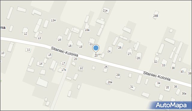 Sitaniec-Kolonia, Sitaniec-Kolonia, 23, mapa Sitaniec-Kolonia