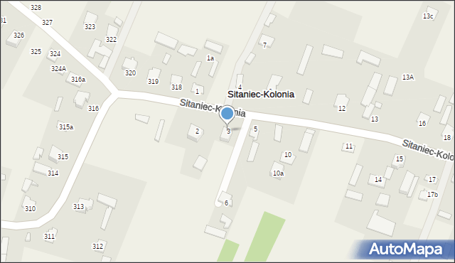 Sitaniec-Kolonia, Sitaniec-Kolonia, 3, mapa Sitaniec-Kolonia