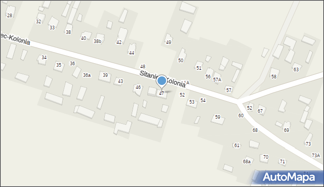 Sitaniec-Kolonia, Sitaniec-Kolonia, 47, mapa Sitaniec-Kolonia