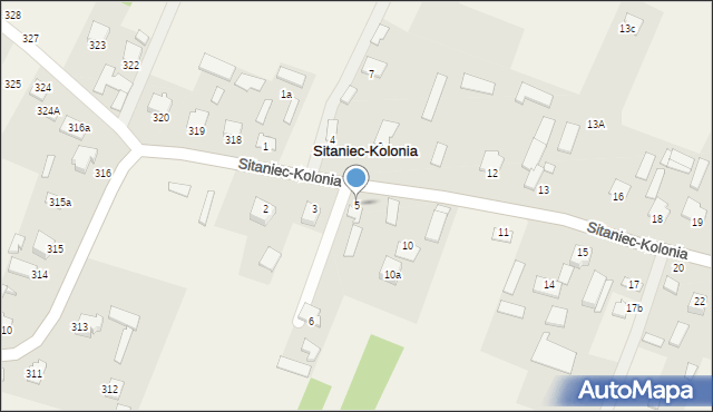 Sitaniec-Kolonia, Sitaniec-Kolonia, 5, mapa Sitaniec-Kolonia