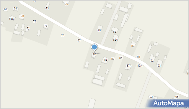 Sitaniec-Kolonia, Sitaniec-Kolonia, 80, mapa Sitaniec-Kolonia