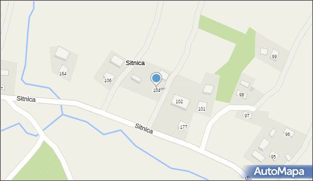 Sitnica, Sitnica, 104, mapa Sitnica