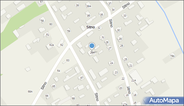 Sitno, Sitno, 28A, mapa Sitno