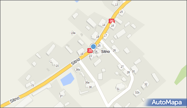 Sitno, Sitno, 23A, mapa Sitno