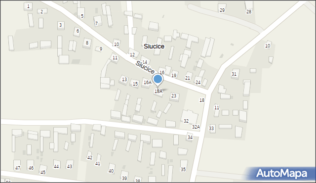 Siucice, Siucice, 18A, mapa Siucice