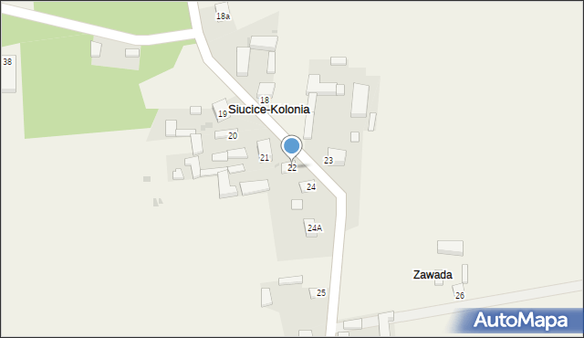 Siucice-Kolonia, Siucice-Kolonia, 22, mapa Siucice-Kolonia