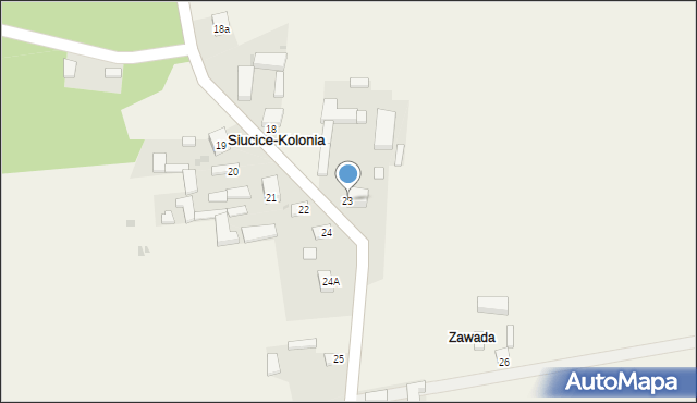 Siucice-Kolonia, Siucice-Kolonia, 23, mapa Siucice-Kolonia