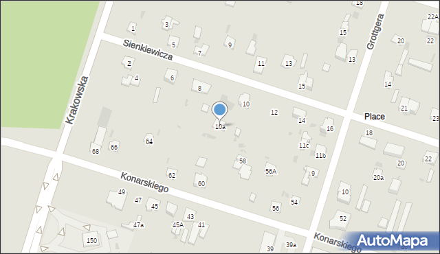 Skarżysko-Kamienna, Sienkiewicza Henryka, 10a, mapa Skarżysko-Kamienna