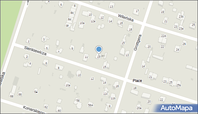 Skarżysko-Kamienna, Sienkiewicza Henryka, 13, mapa Skarżysko-Kamienna