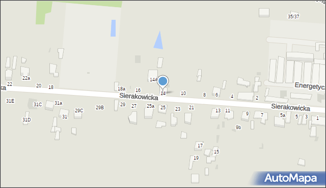 Skierniewice, Sierakowicka, 14, mapa Skierniewic