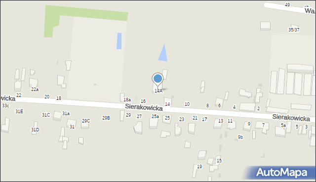 Skierniewice, Sierakowicka, 14A, mapa Skierniewic