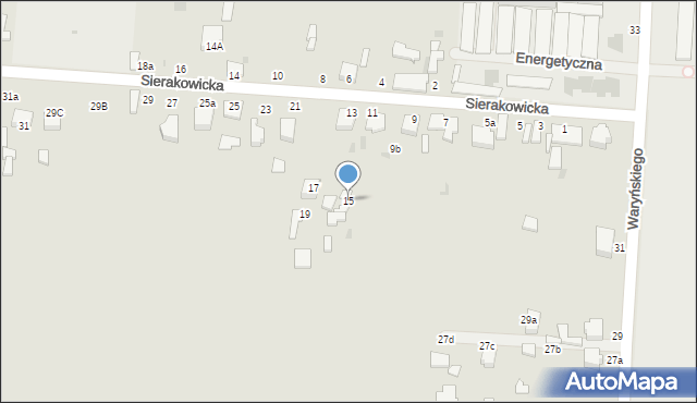 Skierniewice, Sierakowicka, 15, mapa Skierniewic