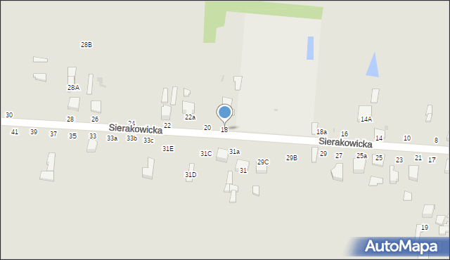 Skierniewice, Sierakowicka, 18, mapa Skierniewic