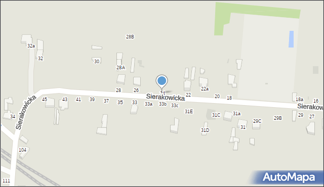 Skierniewice, Sierakowicka, 24, mapa Skierniewic
