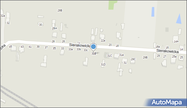 Skierniewice, Sierakowicka, 31E, mapa Skierniewic