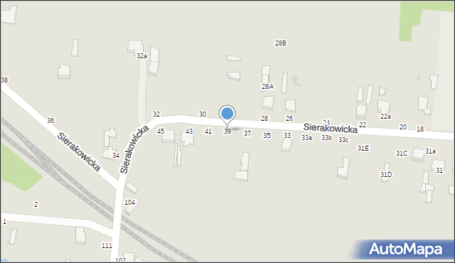 Skierniewice, Sierakowicka, 39, mapa Skierniewic