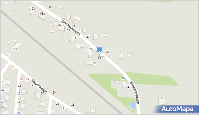 Skierniewice, Sierakowicka, 53, mapa Skierniewic