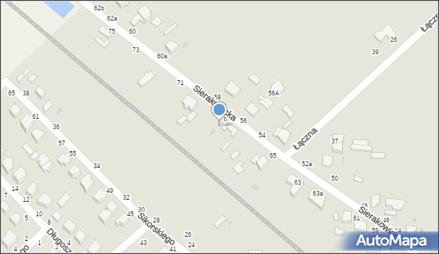 Skierniewice, Sierakowicka, 67b, mapa Skierniewic